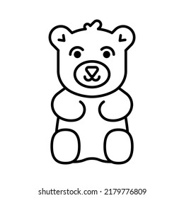 Cartoon Cute Baby Outline Teddy Bear Stock Vector (royalty Free 