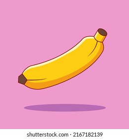 Cartoon cute banana.Fruit vector illustration.Healthy food