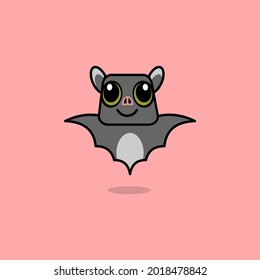 cartoon cute bats vector illustration for children or mascot logo