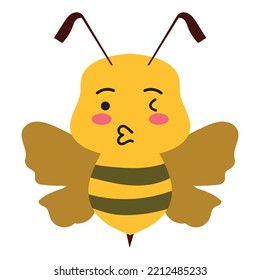 Cartoon cute bee mascot series