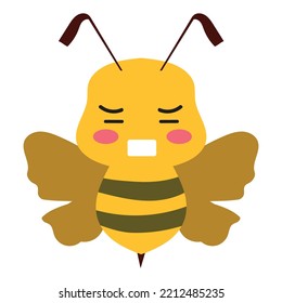 Cartoon cute bee mascot series