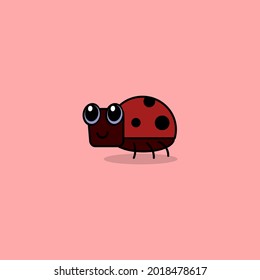 cartoon cute beetle vector illustration for children or mascot logo