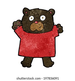 caricatura lindo oso negro