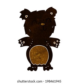 cartoon cute black bear cub