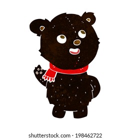 cartoon cute black bear cub