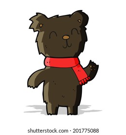 caricatura lindo oso negro