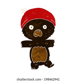 cartoon cute black teddy bear