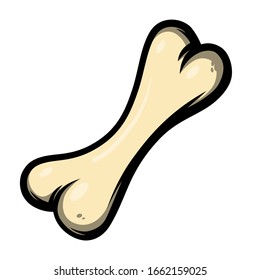 Cartoon cute bone vector illustration