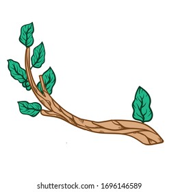 cartoon cute branch  vector illustration 