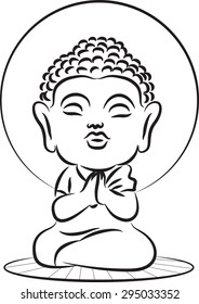 cartoon cute Buddha