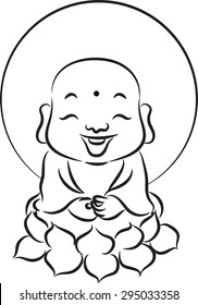 cartoon cute Buddha
