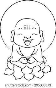 cartoon cute Buddha
