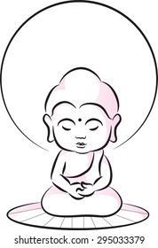 cartoon cute Buddha