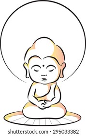 cartoon cute Buddha
