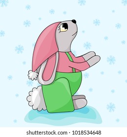 Cartoon cute Bunny rabbit 
