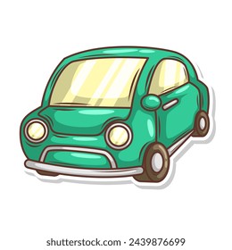 cartoon cute car transportation illustration art