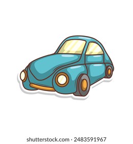 cartoon cute car transportation illustration art