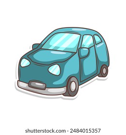 cartoon cute car transportation illustration art