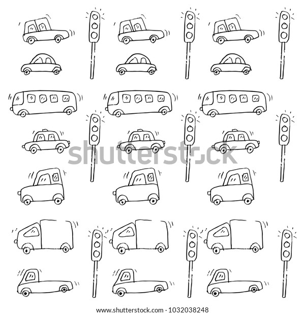 Cartoon of Cute Cars\
Pattern