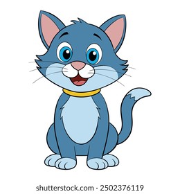 a cartoon of a cute cat