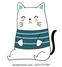 caricatura lindo personaje de gato Adecuado para publicaciones y crear más trabajos maravillosamente