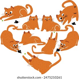 Cartoon Cute Cats  vector illustrator_02