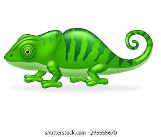 Cartoon cute Chameleon 