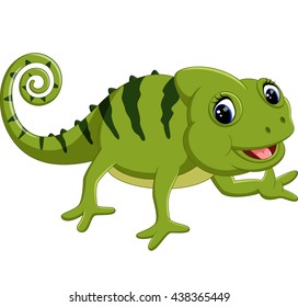 Cartoon cute Chameleon 
