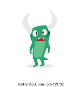 Cartoon cute character monsters vector isolated on white background. Vector flat illustration