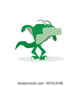 Cartoon cute character monsters vector isolated on white background. Vector flat illustration