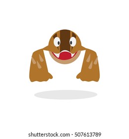Cartoon cute character monsters vector isolated on white background. Vector flat illustration