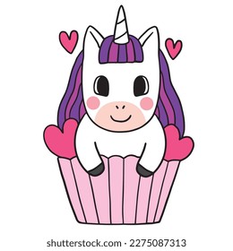 Cartoon süße Figur unicorn Vektor.