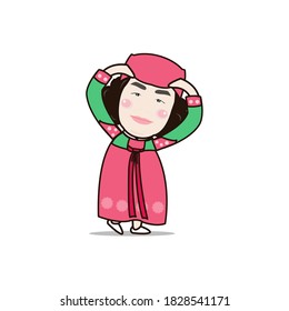 Cartoon cute character. Vector illustration
