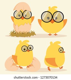 Cartoon Cute Chick Set