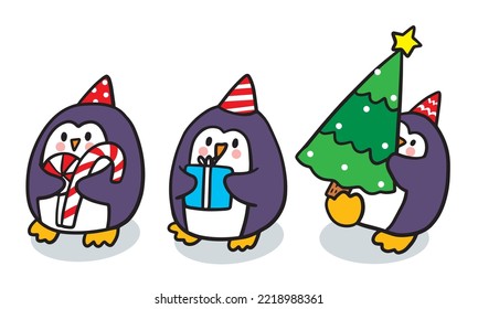 Cartoon cute Christmas character, Holiday vector.