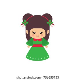 cartoon cute christmas elf