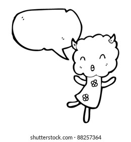 cartoon cute cloud head creature