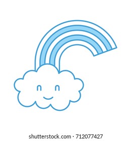 cartoon cute cloud rainbow baby shower image