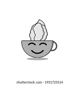 cartoon cute coffee vector illustration design drawing