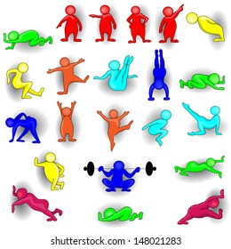 Cartoon Cute Color People