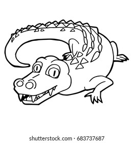 cartoon crocodile coloring pages