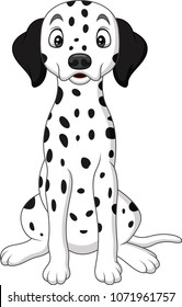 Cartoon cute dalmatian dog svg