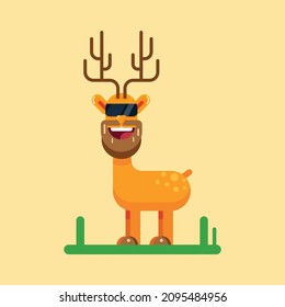 Cartoon cute deer animals design