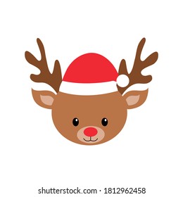 Cartoon cute deer. Vector illustration for children. 