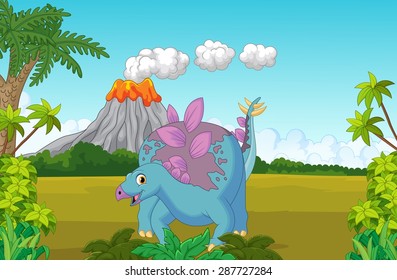Cartoon cute dinosaur