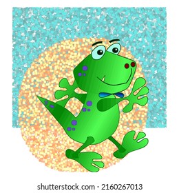 cartoon cute dinosaur illustration vector