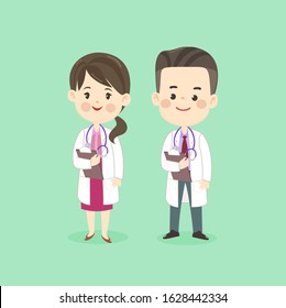 Cartoon Cute Doctor Character Vector