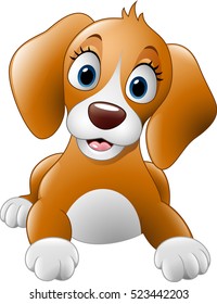 Cartoon cute dog