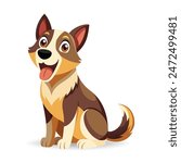 A cartoon cute dog is a lovable character known for its playful nature and big, expressive eyes. It brings joy and friendship in children