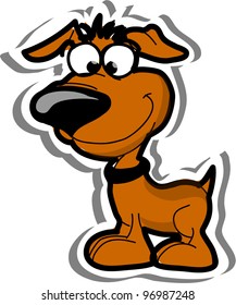 Cartoon cute dog, vector